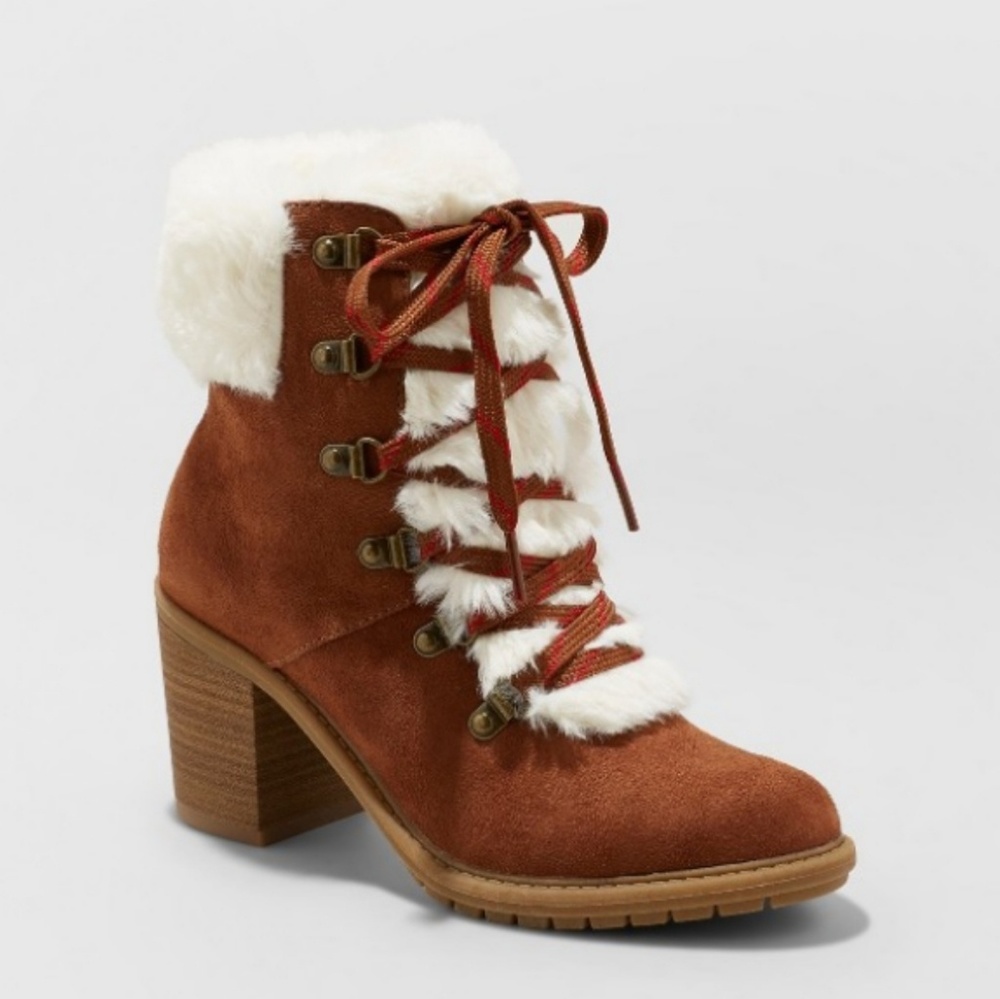 A New Day Larina Faux Fur Heeled Boots